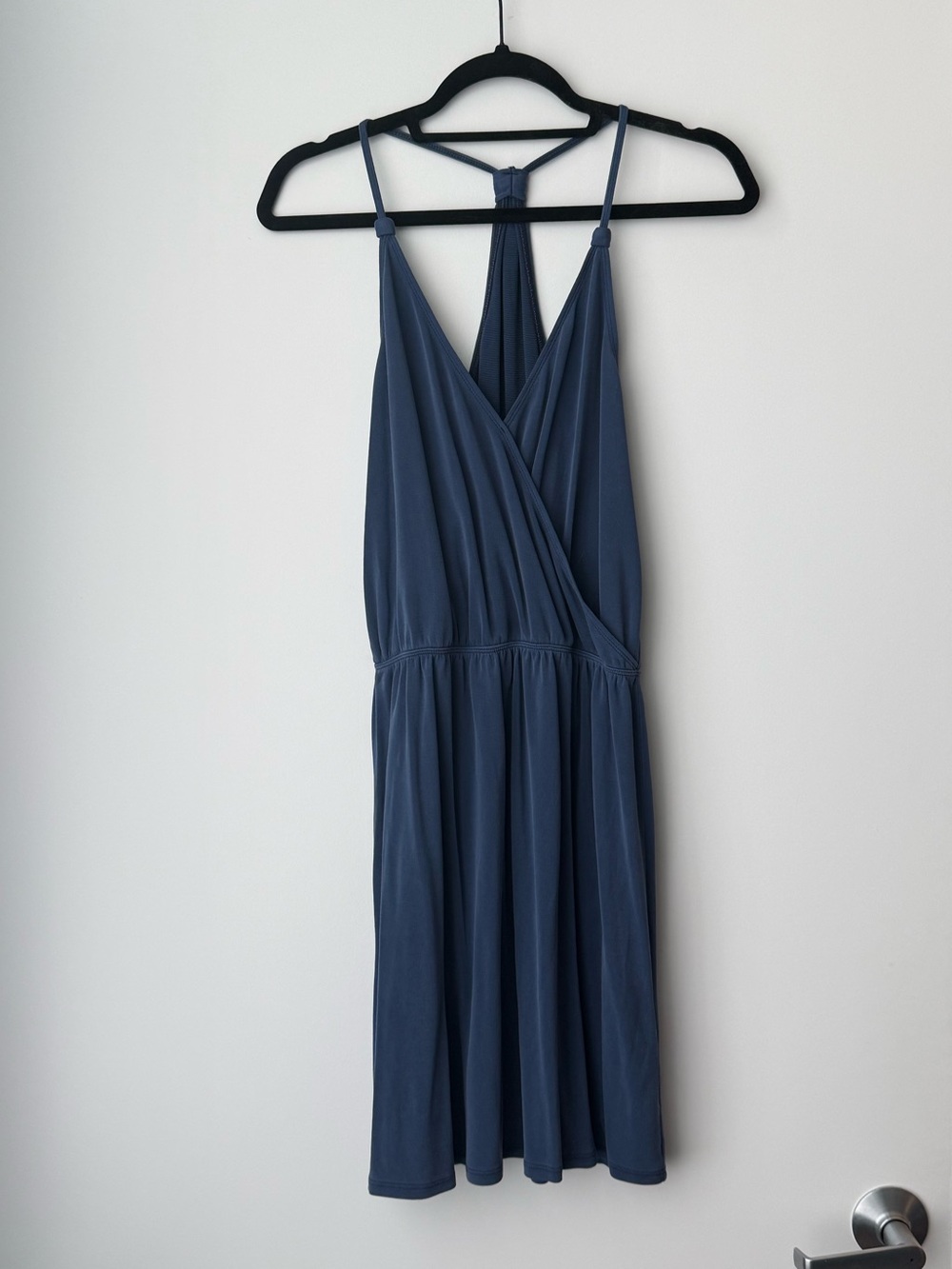 Abercrombie & Fitch Navy Blue Wrap-Front Mini Dress